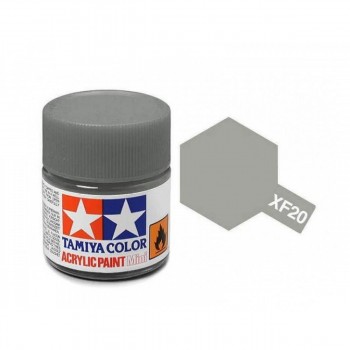 TAMIYA XF-20 MEDIUM GREY - ACRYLIC PAINT MINI (FLAT) 10ML